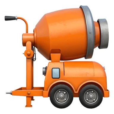 small orange concrete mixer sticker