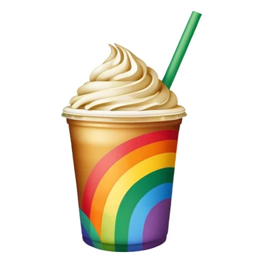 Rainbow starbucks drink sticker