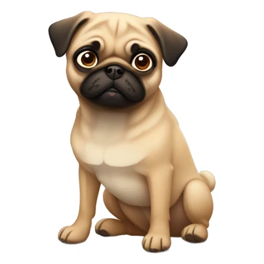 Fawn pug  sticker