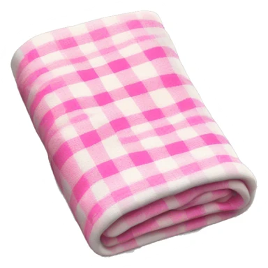 Plad white and pink blanket folded  sticker