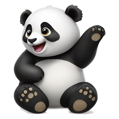 happy animal panda sticker