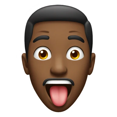 a man showing his tongue  sticker