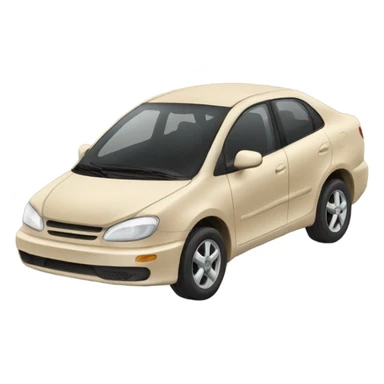 Beige car sticker