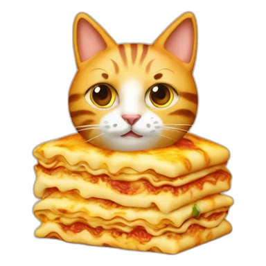 Lasagnes en forme de chat sticker
