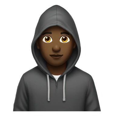 a black guy wearing a hoodie  sticker