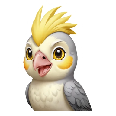 cockatiel bird very happy sticker