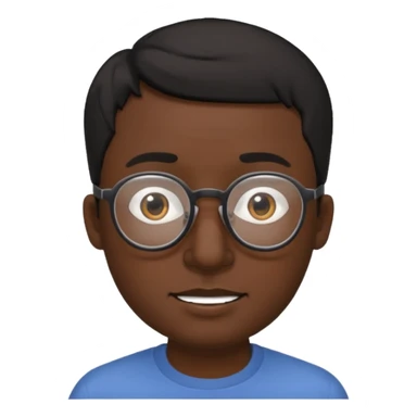 Emoli hombre con lentes poco cabello negro y nariz grande sticker