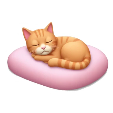 pink cat napping sticker