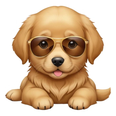 Puppy with sunglasses sticker
