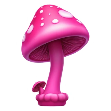 Pink mushroom bong sticker