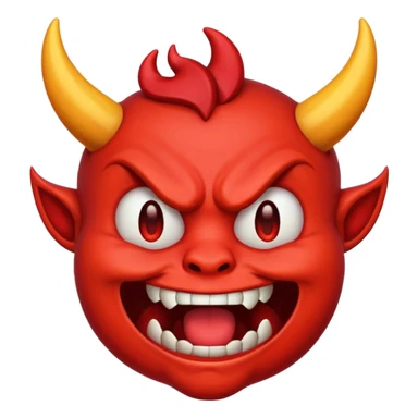 Cringing devil emoji sticker