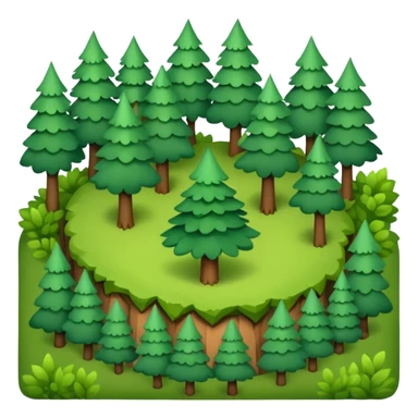 a top view of the forest  sticker