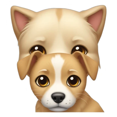 Hund und Katze kuscheln sticker