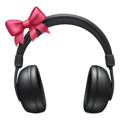 Headphones with bows on them sticker