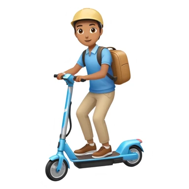 person riding an electric scooter sticker