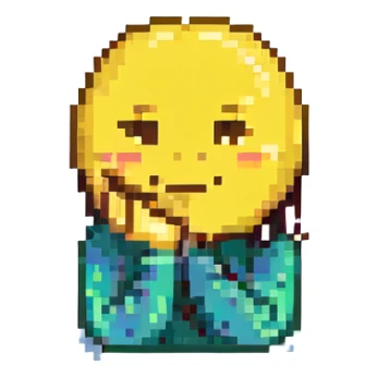 A human thinking emoji sticker