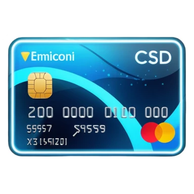 Neon cyber credit card sticker