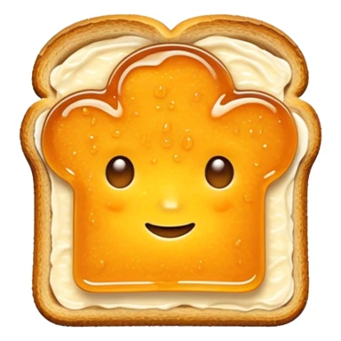 toast with orange marmalade spread sticker