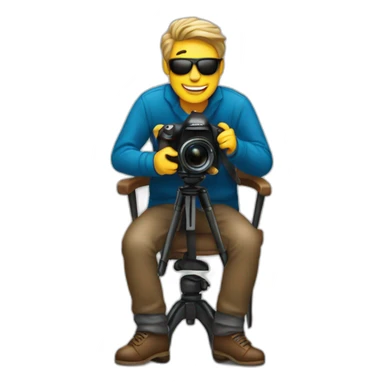 a photographer on chair sticker