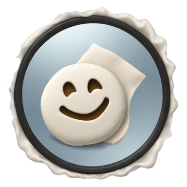 Flour on a mirror and a twisted dollar. sticker