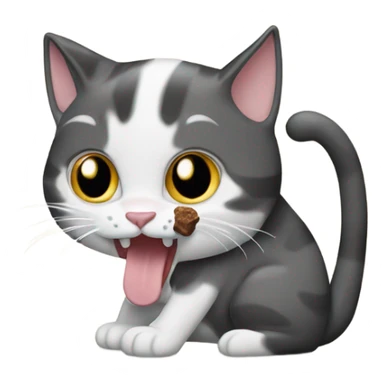 Cat eating Ben and Jerry’s  sticker