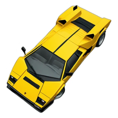 Lamborghini countach yellow sticker