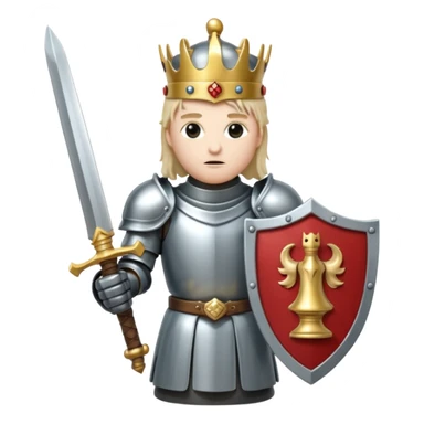 Chess piece representing a holy knight with guts sword sticker