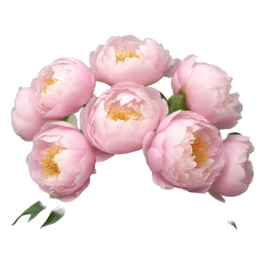 Bouquet of light pink peonies sticker