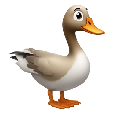 Silly goofy goose sticker