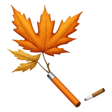 sigaretta e foglia di acero sticker