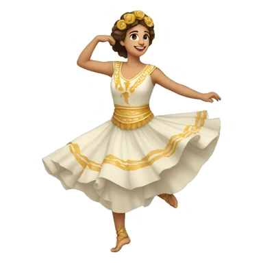 strong greek traditional folk dancer happy sticker