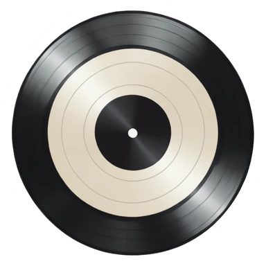vinyl record with white bow sticker