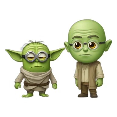 minion and yoda sticker