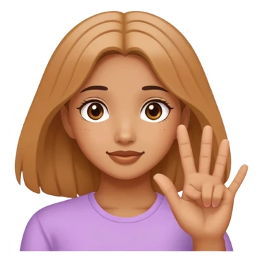 Girl doing uwu sign sticker