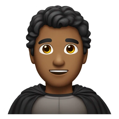 Man with dark hair tan skin and bat wings sticker