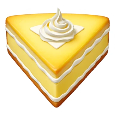 A triangular lemon cake with a white cream filling. sticker