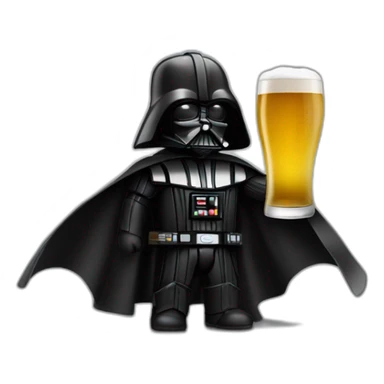 Dark Vador Qui boit une bière sticker