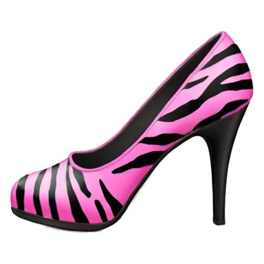 pink zebra heels  sticker