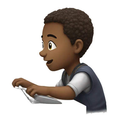 a child playing games with mouse and keyboard sticker