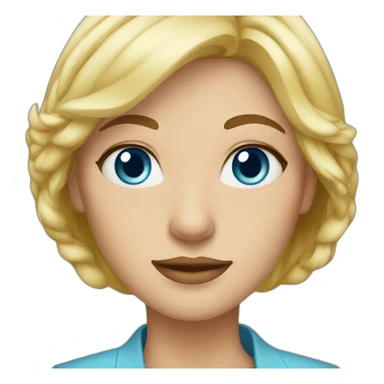 Blond Woman tailor blue eyes sticker