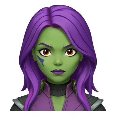 purple haired gamora sticker