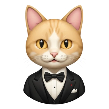 cat mafia corleone - moaning sticker