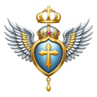 Holy Saint  Emblem with Silver wings sticker