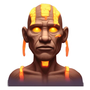 primitive man glowing neon elements sticker