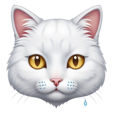 Cat with tears in eyes sticker