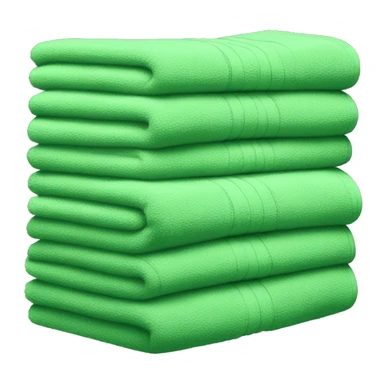 green stacked towels  sticker