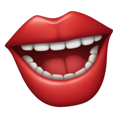 red female lips with protruding fangs sticker