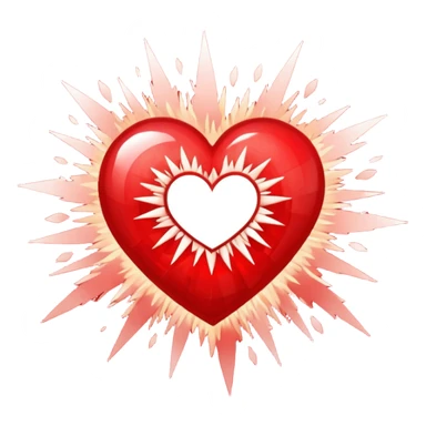 heart exploding with love sticker
