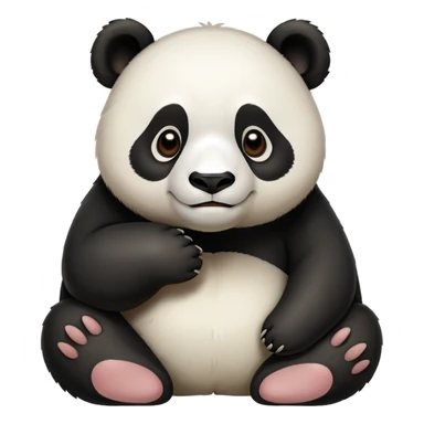 Panda dreaming of a raptor sticker