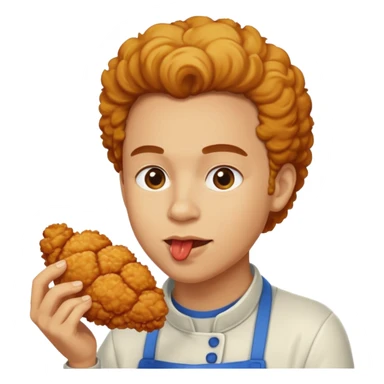 Fried chicken eating  sticker